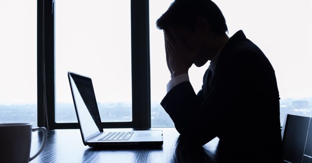 Stressed man